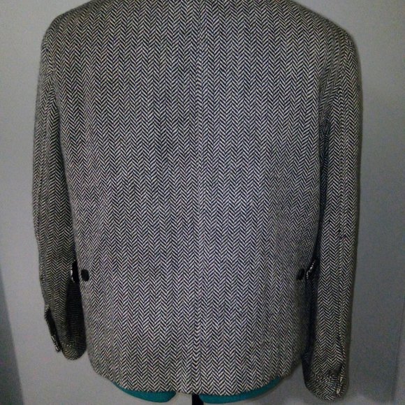 Lauren Ralph Lauren Wool Alpaca Herringbone Jacket Sz 14 - Picture 6 of 15